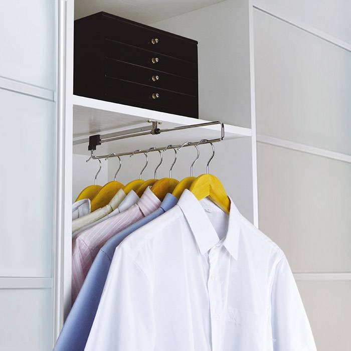 closet accessories Pull out wardrobe rail