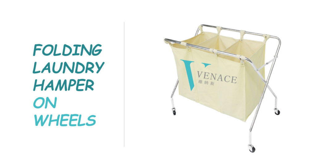 Folding Laundry Hamper Cart