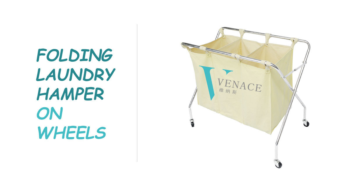 Folding Laundry Hamper Cart