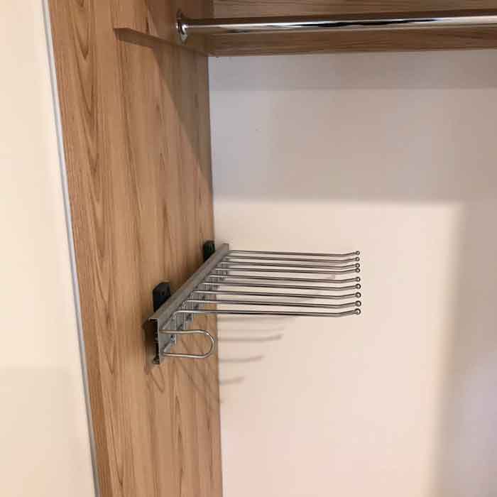 Side-mounted Wardrobe Pant Rack, wardrobe accessories