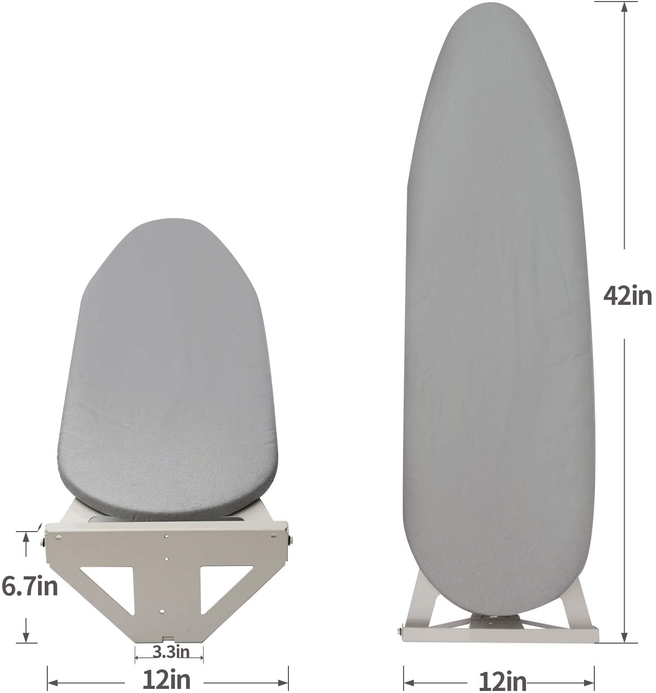Wall Mounted Fold Down Ironing Board Size