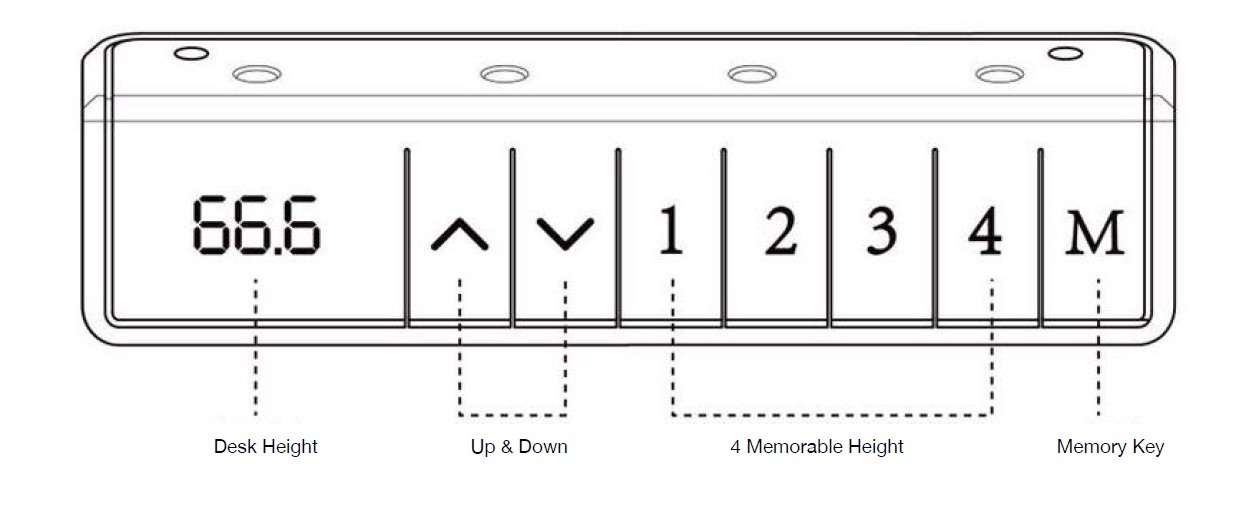 How to set memory on standing desk venace