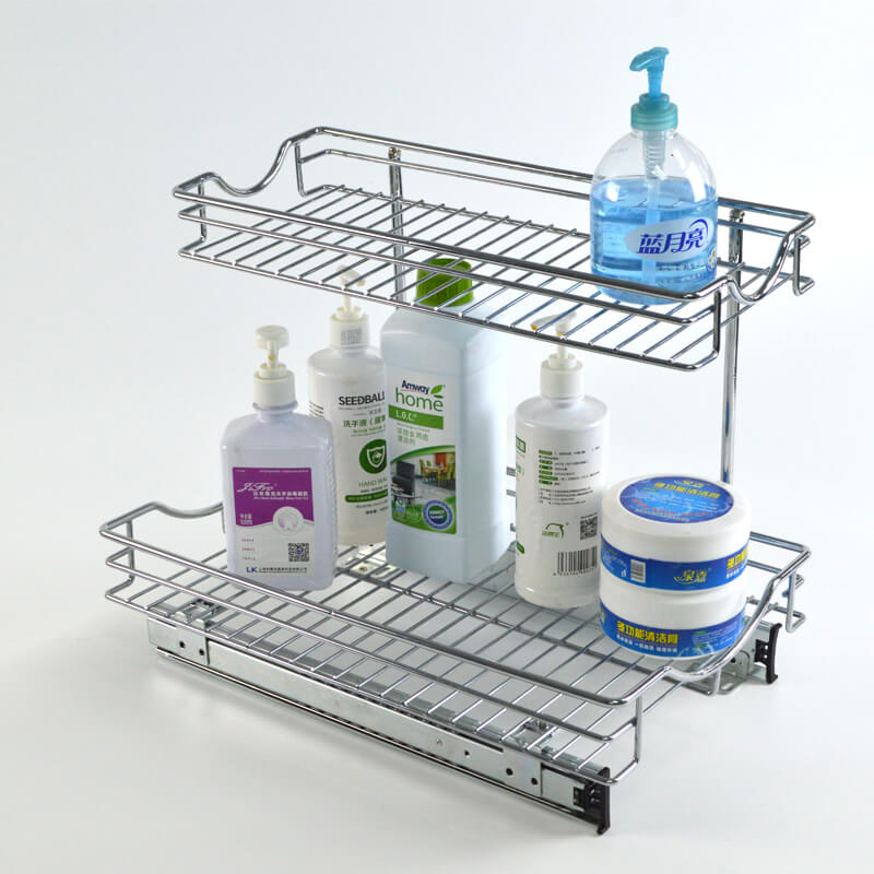 Detachable 2 Tier Under Sink Pull Out Sliding Organizer 2 800