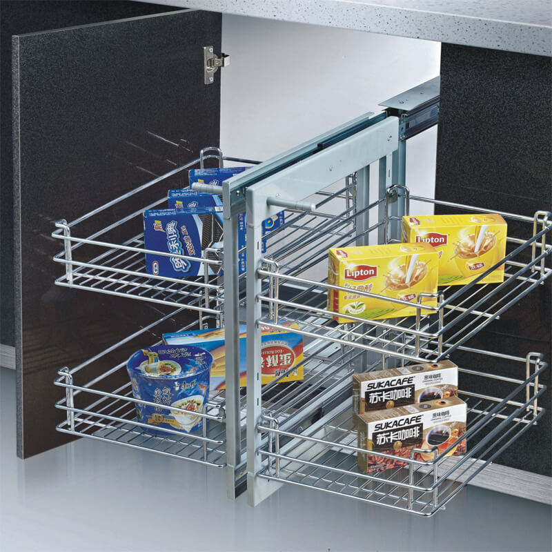 Magic Corner II Blind Corner Slide Out Kitchen Cabinet Organizer Scene 1