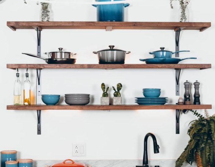 kitchen open shelves