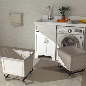 Detachable Canvas Laundry Basket With Wheels Banner 1 300x300