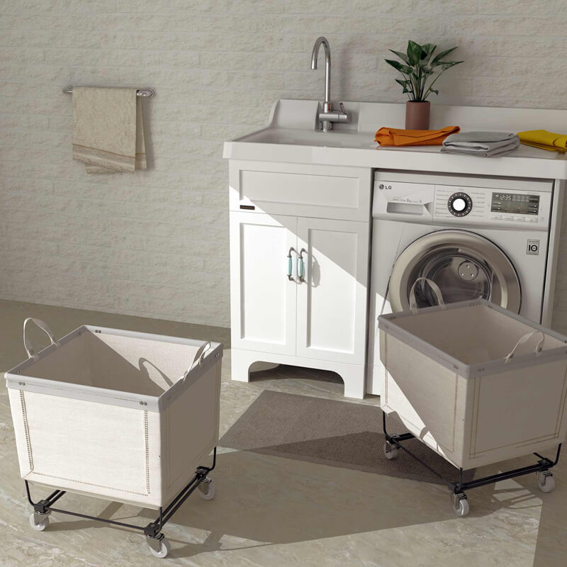 laundry cart on wheels