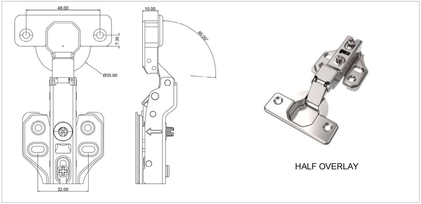 full overlay hinge