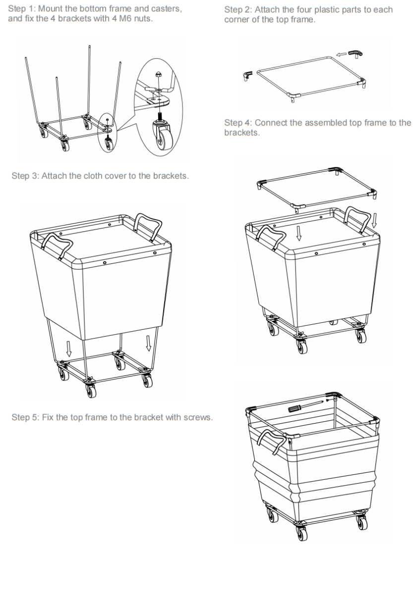 Laundry basket on wheels